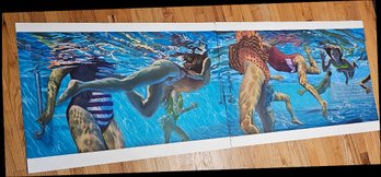 Art Werger Signed Etching 2 Pieces Titled Beneath The Surface In Motion 1996 Numbered 35/40 C72