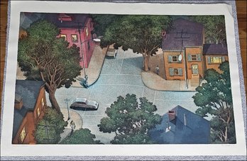 Adt Werger Signed Etching Titled Approaching Evening 1990 Numbered 37/40 C71