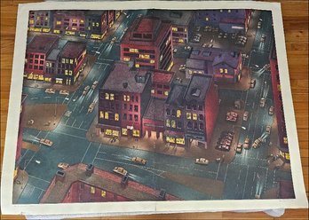 Rare Last Print 25/25 1986 Art Werger Signed Etching Titled The Insomniacs Windows C69