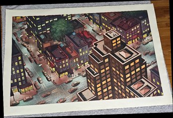 Rare Artist Proof 1/3 Art Werger Signed Etching Titled The Other Side 1989 C63