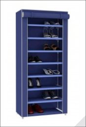 2 New Sunbeam Sc49299 Navy Shoe Racks In Box A2