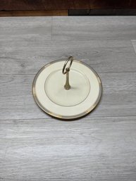 Lenox Cake / Sandwich Posh Tray, Porcelain Presidental Collection 'Lenonx Mckinley' Made In USA Smaller One A2