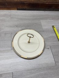 Lenox Cake / Sandwich Posh Tray, Porcelain Presidental Collection 'Lenonx Mckinley' Made In USA A2