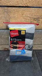 NEw Large Hanes T-shirt 6-pack R6