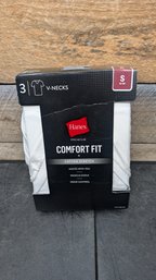 New S Hanes V-neck T Shirt Lot R1