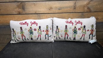 New Holly Jolly Nutcracker Pillow Lot R1