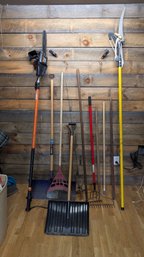 Tool Lot And Old Fishing Pole H4