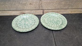 Roseville Spongeware Plate Lot C1