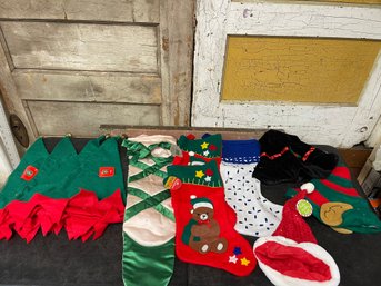 Christmas Stockings And Hats Lot Of 11 (a2)