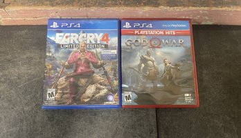 PS4 Farcry 4 &  God Of War Lot Of 2 (g3)