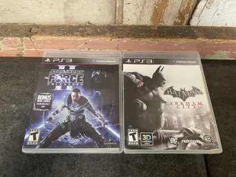 Batman Arkham City & Star Wards The Force Unleashed PS3 Games Lot Of 2 (g3)