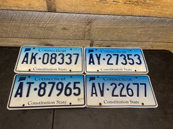 CT License Plates Lot Of 4 (D2)