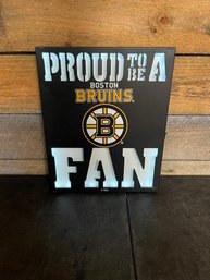 Light Up Proud To Be A Boston Bruins Fan Sign (G2)