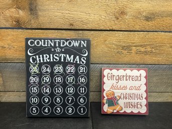 Christmas Wall Dcor Lot Of 2 (A3)