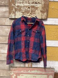 Lucky Brand Classic Fit Button Up Flannel Size Large CR