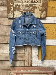 Cropped Denim Jacket Size XL CR
