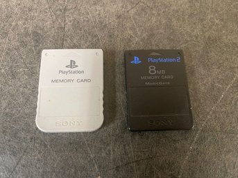 Playstation Memory Card Lot Of 2 (G3)