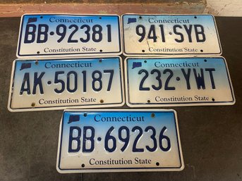 CT License Plates Lot Of 5 (C3)