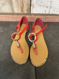 Red Rogue Helium Sandals Size 8 (C3)
