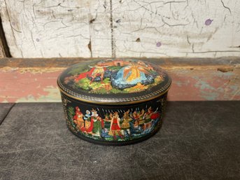 Vintage USSR 'The Legend Of Tsar Saltan' Porcelain Trinket Box (c2)