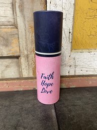 Christian Art Gifts Faith Love And Hope Glass Water Bottle (C2)