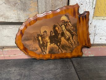 Vintage Wooden Wall Plaque (c2)