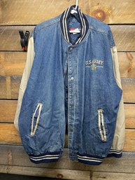 Jon Lauren Apparel U.S. Army Jean Jacket Size 4X (CR)