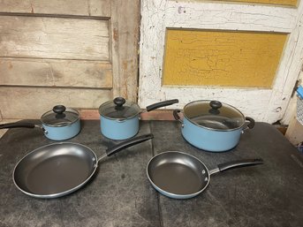 Farberware Aluminum Nonstick Pans Lot Of 5 (H4)