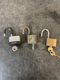 Locks With Key Lot Of 3 (K1)
