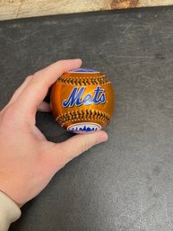 Franklin New York Mets Rawlings Gold Leather Baseball (j2)