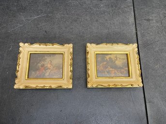 Vtg Miniature Prints Lot Of 2 (J2)