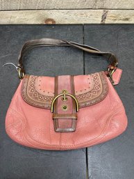 Coach Soho Leather Shoulder Bag  (j2)