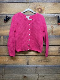 Talbots Pink Button Up Sweater Size Small (Rs2 Bin1)