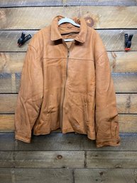 Tan Leather Jacket Size 2x (Rs2 Bin 2)