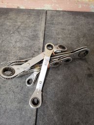 Offset Ratcheting Box Wrenches Lot Of 6 (C3)
