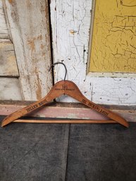 Vintage Wooden Advertising Clothes Hanger From Miller Bros (C3)
