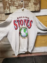 Vtg Rolling Stones Voodoo Lounge 94-95 World Tour Size XL Hooded Sweatshirt (CR)