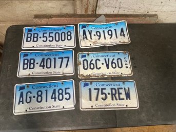 CT License Plates Lot Of 6 (H2)