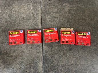 Scotch Transparent Tape Lot Of 5 (h2)