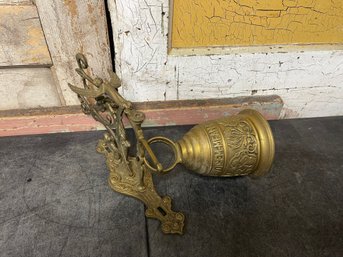 Vintage Cast Brass Wall-mounted Bell (J4)