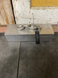 TAHARI Home Decorative Metal Chain Link Sculpture And Storage Box (j4)