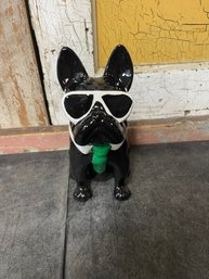 Black French Bulldog Ceramic Cookie Or Treat Jar (j4)