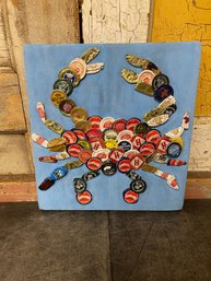Bottle Cap Crab Sign (j4)