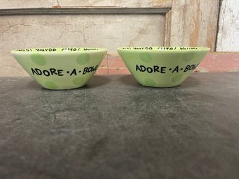 Lanie Veasey Our Name Is Mud Adore A Bowl Lot Of 2 (g2)