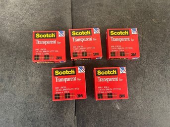 Scotch Transparent Tape Lot Of 5 (g2)