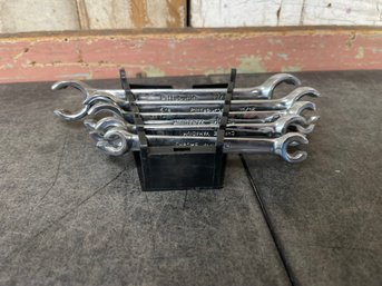 Pittsburgh Chrome Vanadium Flare Nut Wrenches Lot Of 5 (D3)