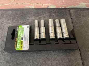 Pittsburgh 3/8 Drive Socket Set Lot Of 5 (d3)