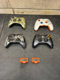 XBOX Controllers & Battery Packs Lot Of 6 B2