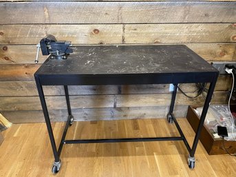 Work Bench & Hyper Tough 3-1/2-inch Light-Duty Bench Vise B4