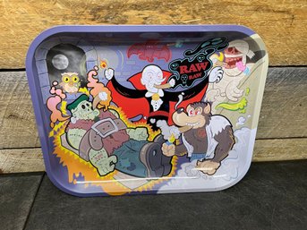 RAW Monster Sesh Large Metal Rolling Tray C3
